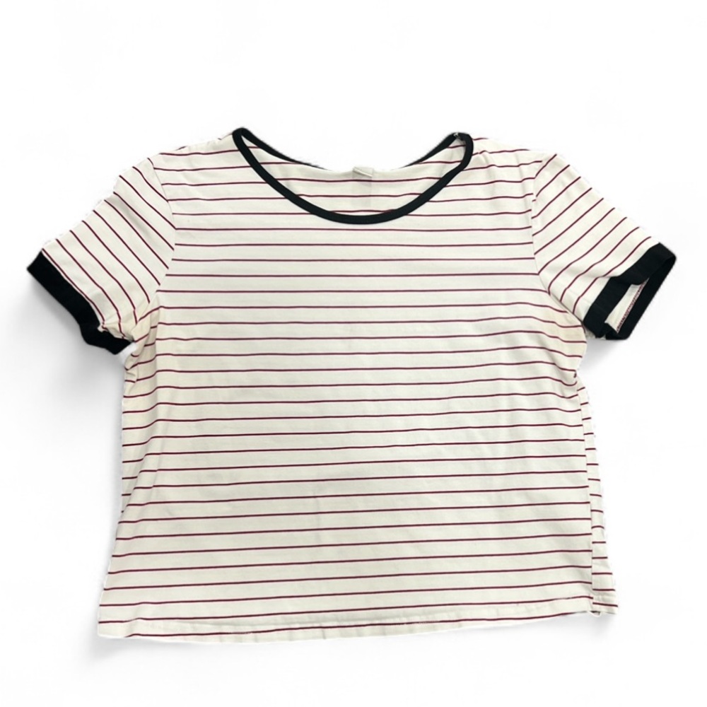 Source Unknown Striped Tee - Red and Black
